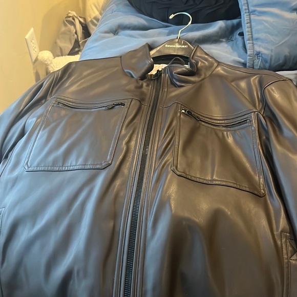 Men’s, Calvin Klein, vegan leather moto jacket // XL // espresso brown // NWT - Picture 6 of 6